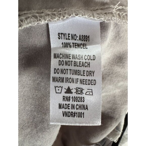 Vintage Havana Tie-Dye Tencel Button-Up Shirt Jacket With Pockets & Frayed Hem L - Picture 12 of 16